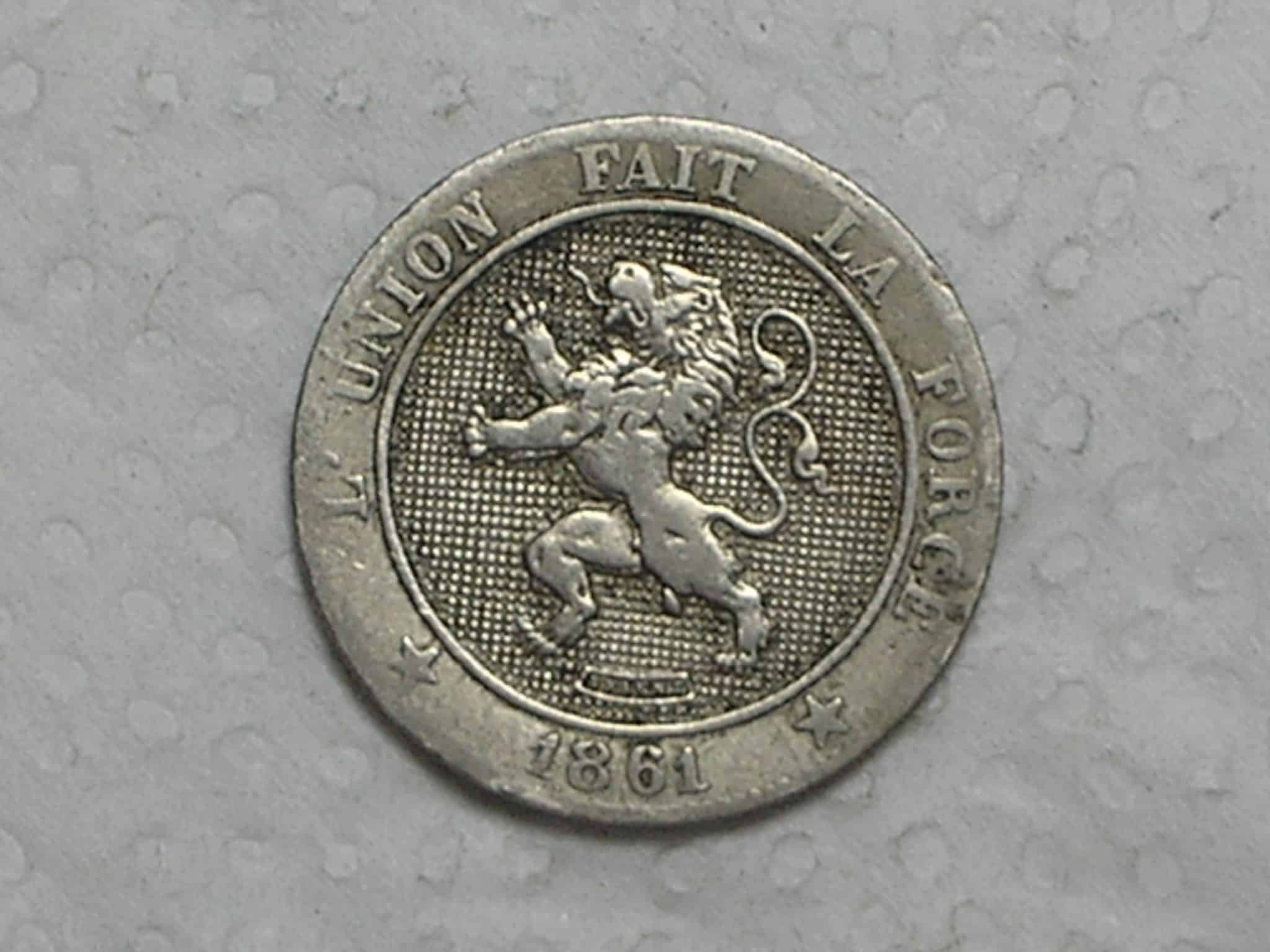 Belgica) 10 Centimes - 1861 / Co/Ni / box43