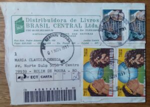 Envelope viajado Brasil Rock in Rio II. Cazuza e Raul Seixas.
