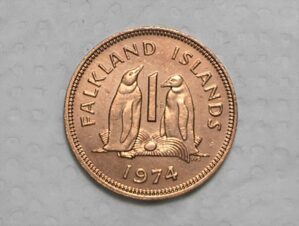 Falkland Island) 1 Penny - 1974 / Sob / Bz / box44