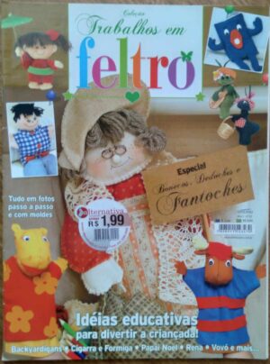 G28 revista Trabalhos em feltro 1. Ed Minuano. Bonecos dedoches Fantoches.
