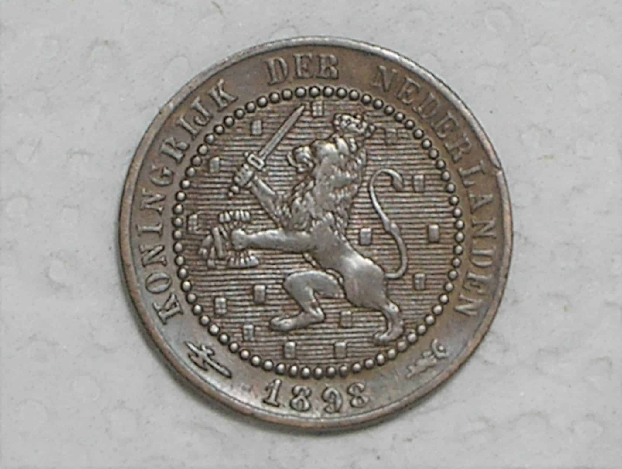 Holanda) 1 Cent - 1898 / Data Escassa / Bz / box44