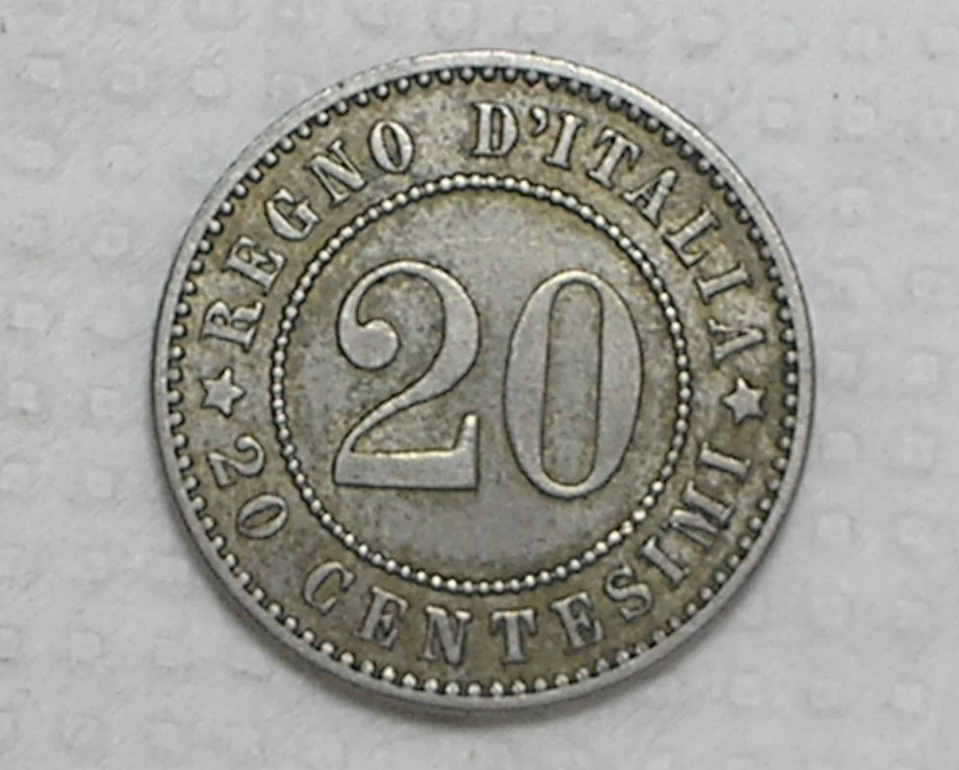 Italia) 20 Centesimi - 1894-Kb- / Regno D'Italia / Co/Ni / box45.1