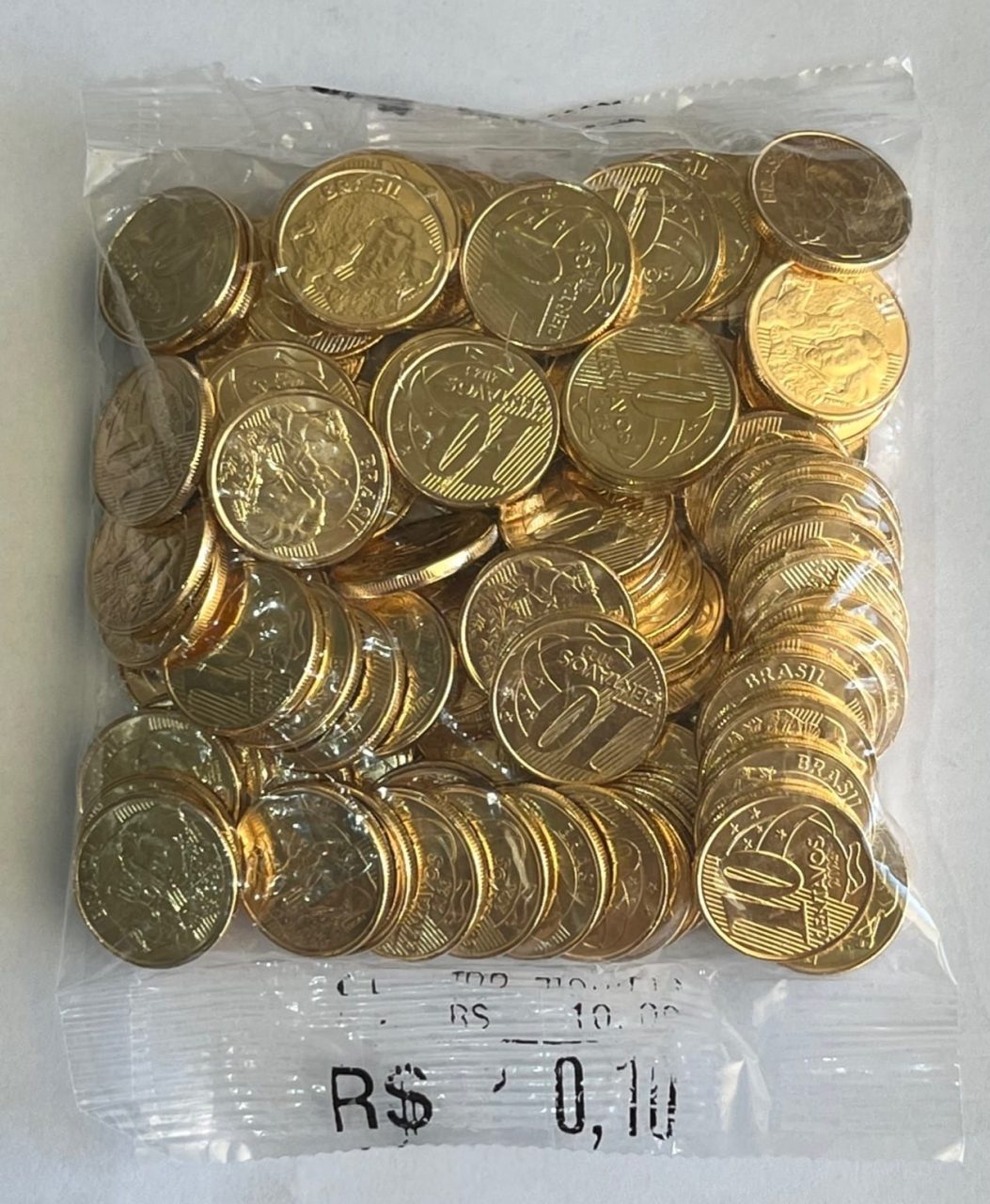 Sachê Lacrado da Moeda de 10 Centavos 2023 (100 Moedas Flor de Cunho) - Moedas de Coleção