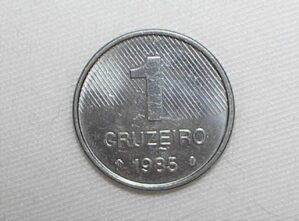 1 Cruzeiro - 1985 / FAO - alimento para o Mundo / Reverso 4 canas / Flor de cunho