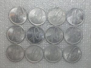 12 Moedas de 10 Cruzeiros - 1956 em alumínio / Soberbas/Fc