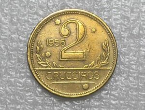 2 Cruzeiros 1956 Modulo Grande Mapa Do Braisl Bz Al Mbc Sob 2