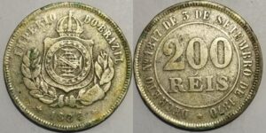 200 Reis Cu Niq Liso 1884