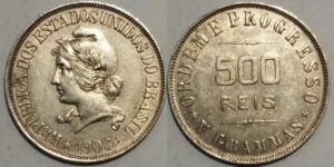 500 réis prata v gramm 1906