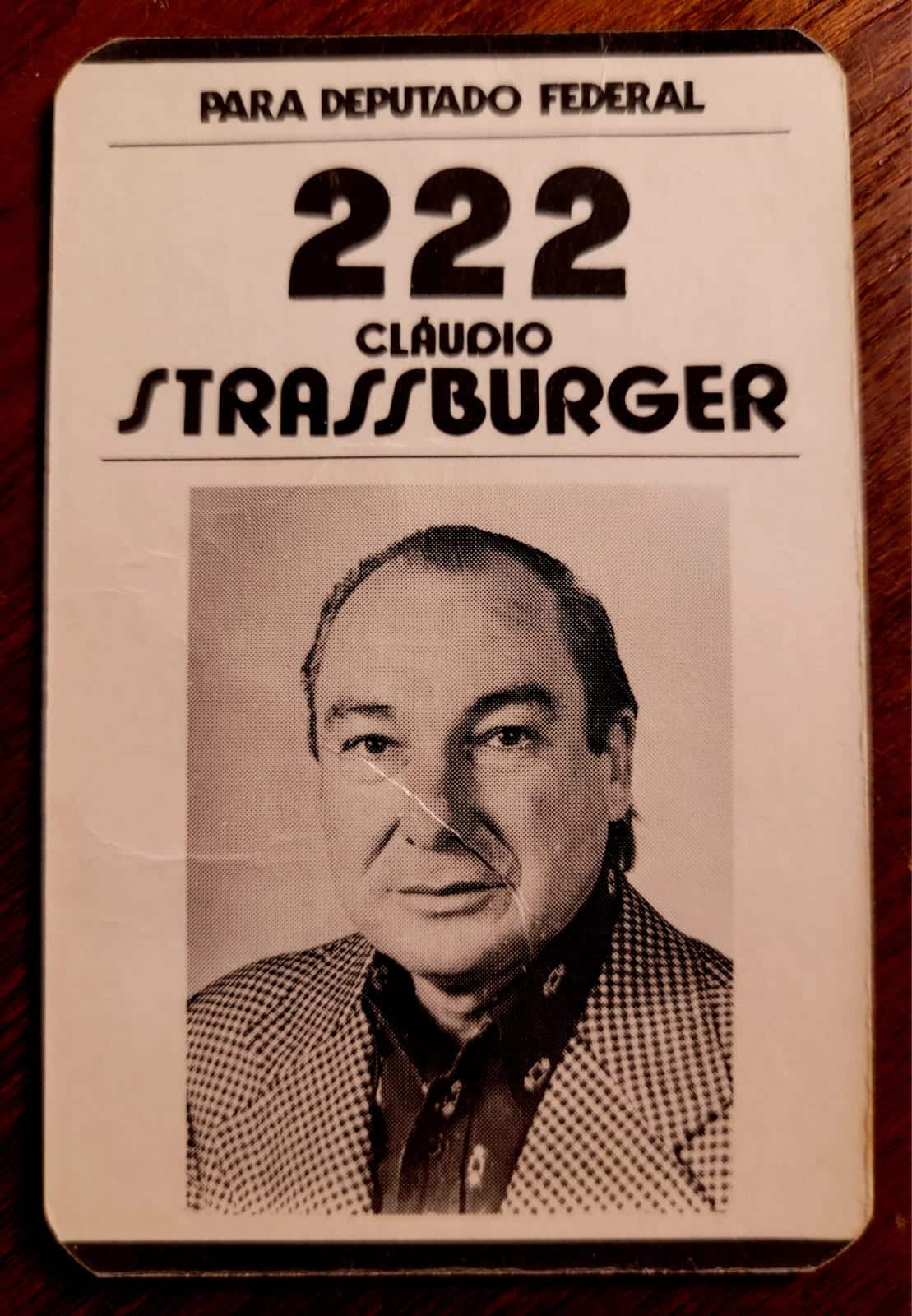 | Casa do Colecionador Calendário de Bolso (Tema Política) Cláudio Straaburger (Arena) Deputado Federal Ano 1978/79
