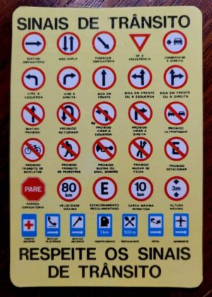 Calendário de Bolso (Tema Sinais de Trânsito) Ano 1991