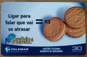 Cartão telefone Brasil. Telemar MG 2002. Orelhão Ligar se vai atrasar. CSM 72000.