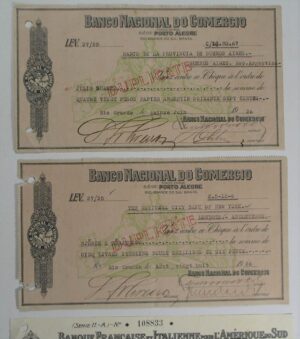 Coleção de 3 Duplicatas Do Banco Nacional do Comércio 1936 / 1937 - Veja descrição