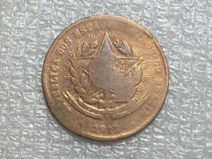 Data Rara - 20 Réis de 1912, Bem conservada / bronze