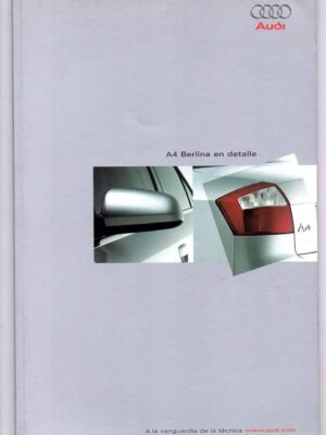 Folder Lançamento Audi A4 Berlina - 2001 - Em Castelhano