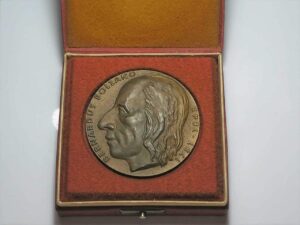 Medalha Estojo Original, Bernardus Bolzano - 1781/1848 - Matemático e Filósofo / 60mm - 82 g. bronze / Flor de cunho