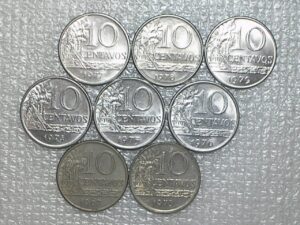 Série de 10 centavos - 1967/1970/1974/1975/1976/1977/1978/1979 / Belas peças sob/Fc
