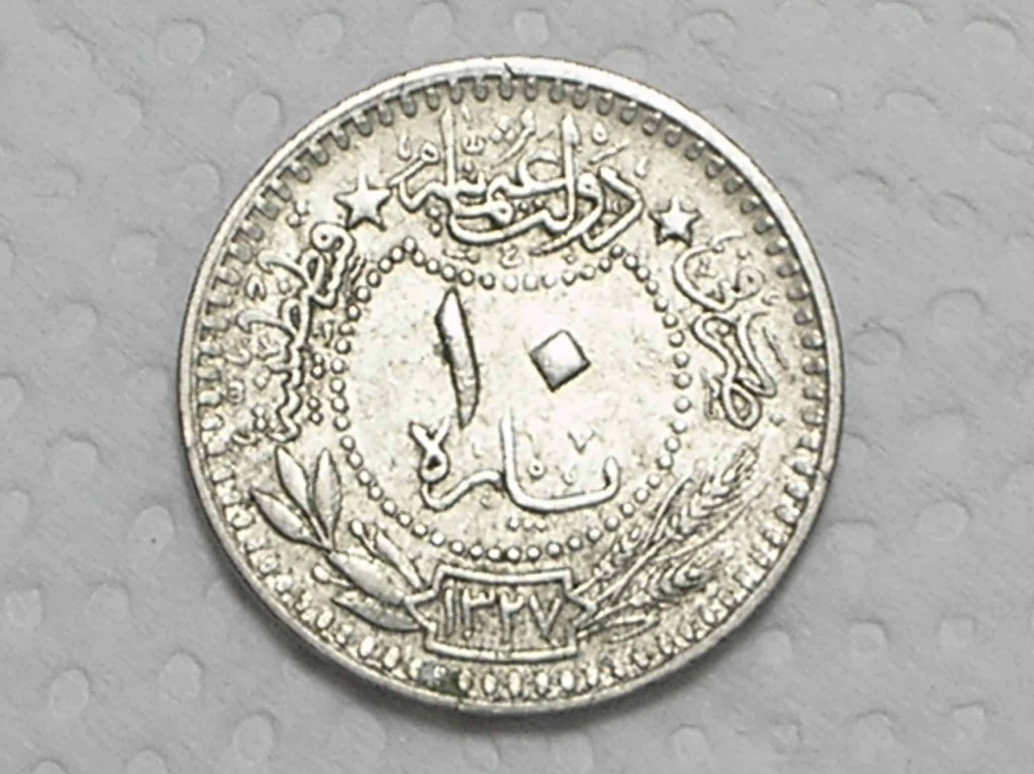 Turkia) 10 Para - 1912 / Ah-1327(4) / Ni / box47