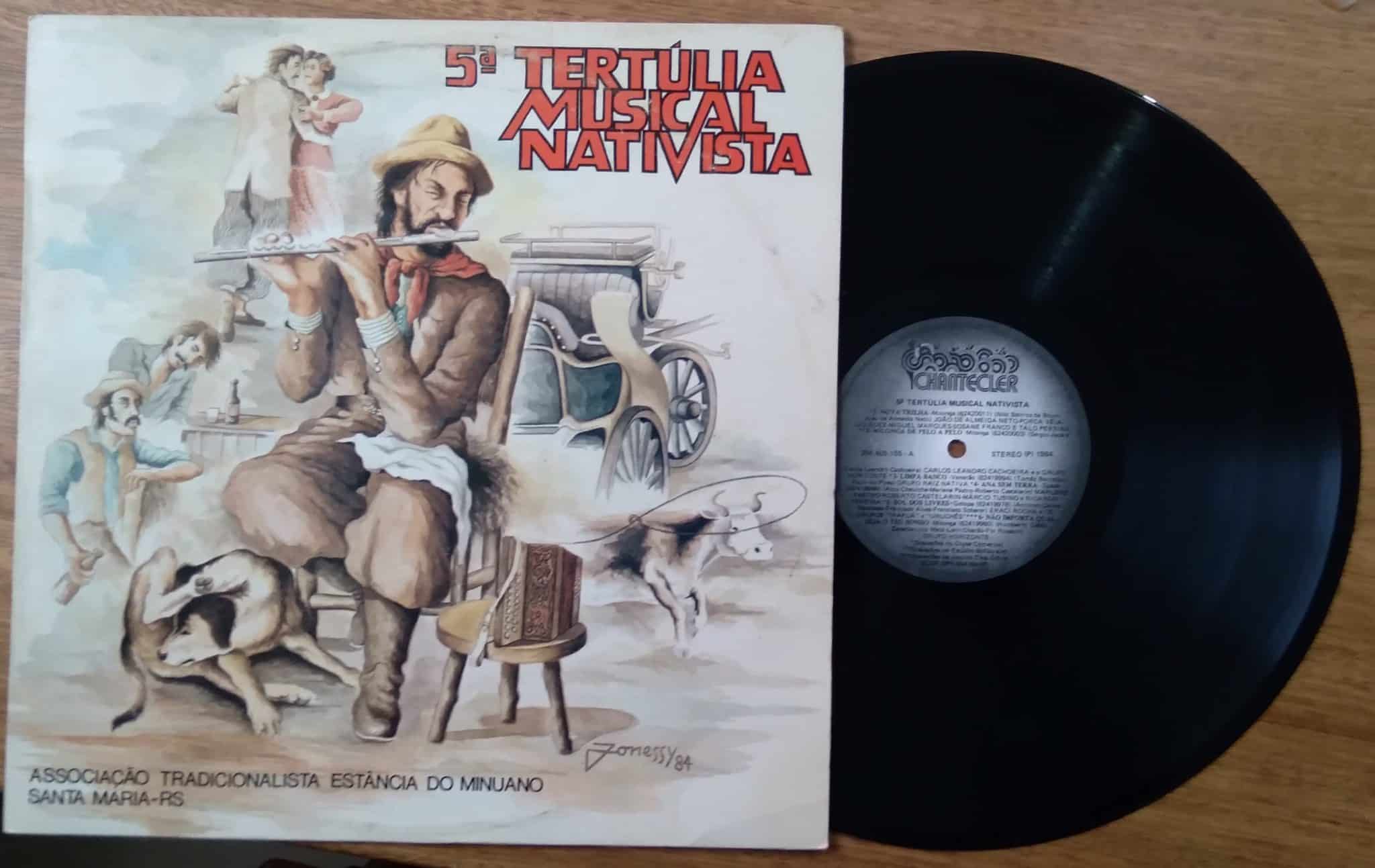 Vinil lp 5^ Tertulia musical nativista. Nova trilha Ana sem terra Porteiras.