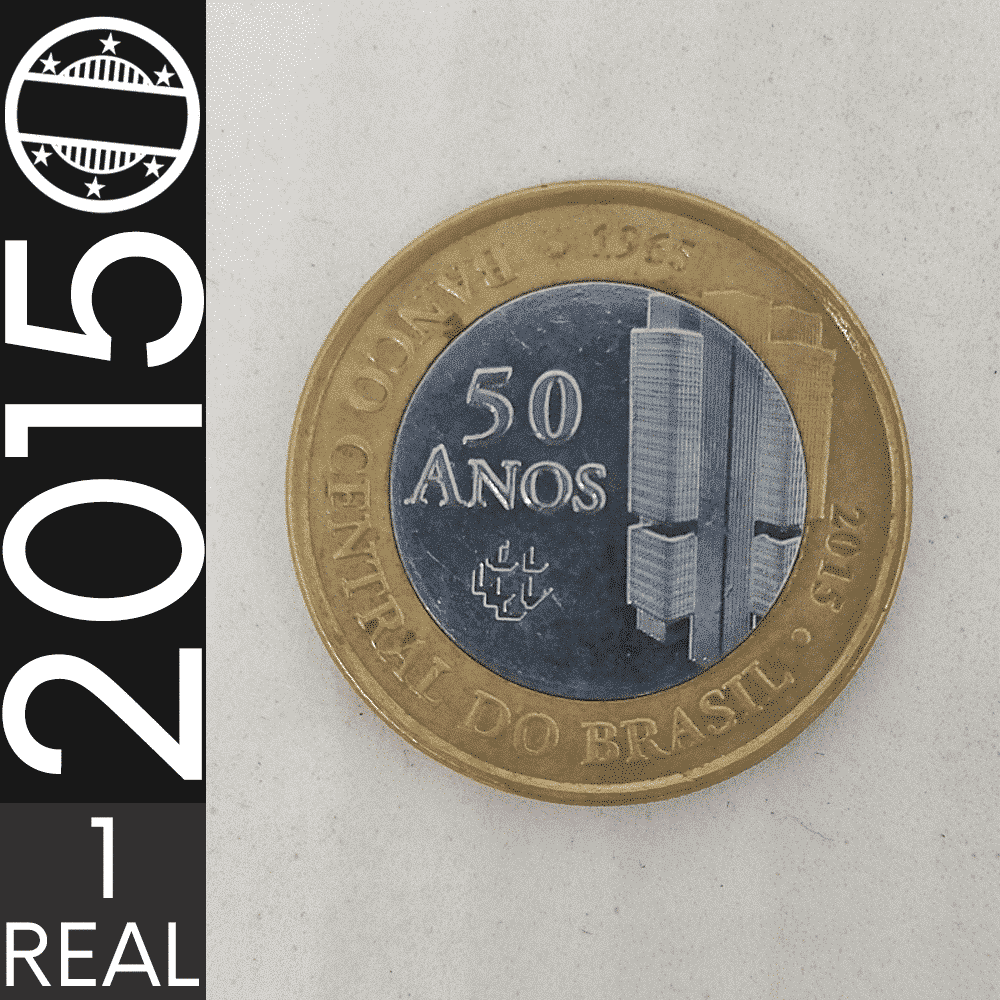 1 Real || 2015 || 50 Anos Banco Cental || MBC – CDS-348