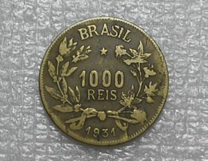 1.000 Réis - 1931 - Símbolo da fortuna / Bz/Al