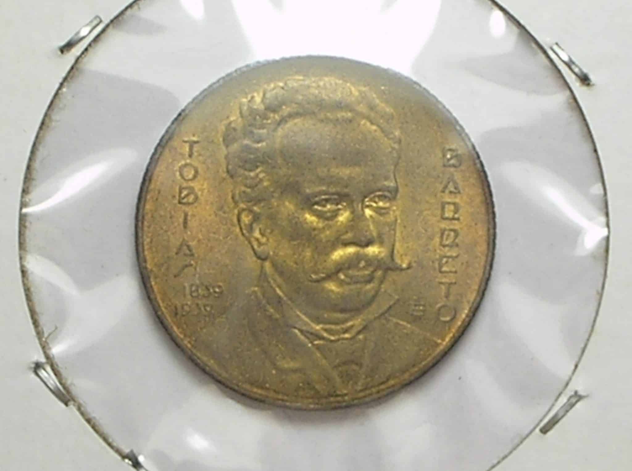 1.000 Réis - 1939 / Comemorativa a Tobias Barreto / Exemplar Peça flor de cunho