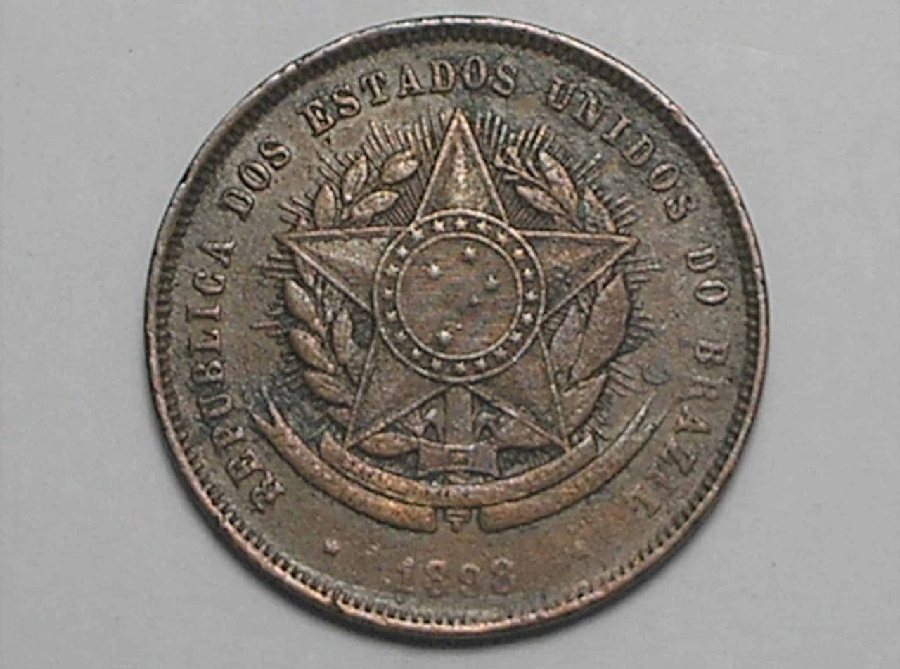 | Casa do Colecionador " 20 Réis - 1898 / Raro - Mbc bonita nessse estado / Bronze