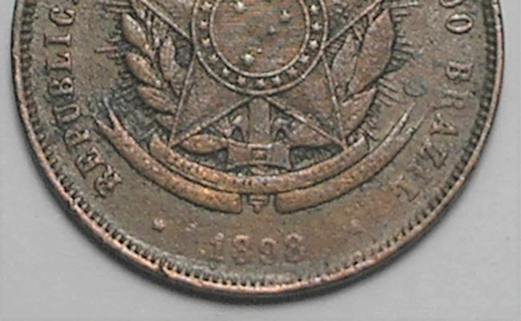 | Casa do Colecionador " 20 Réis - 1898 / Raro - Mbc bonita nessse estado / Bronze