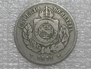 200 Réis - 1871 - Império - Primeira da série / Niquel
