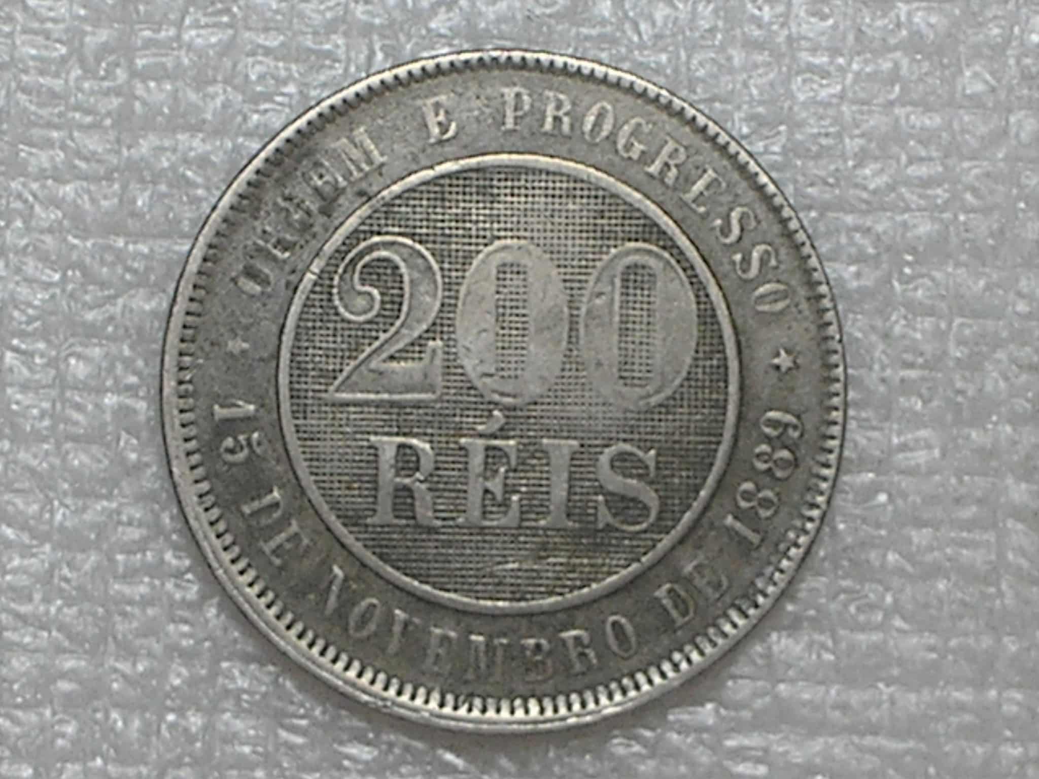 | Casa do Colecionador 200 Réis - 1889 - República / Niquel