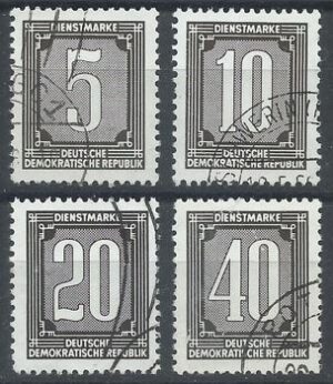 3a8 Filatelia Lote Selos Alemanha Oriental Ddr Numerais 1956 Carimbados Selos Postais