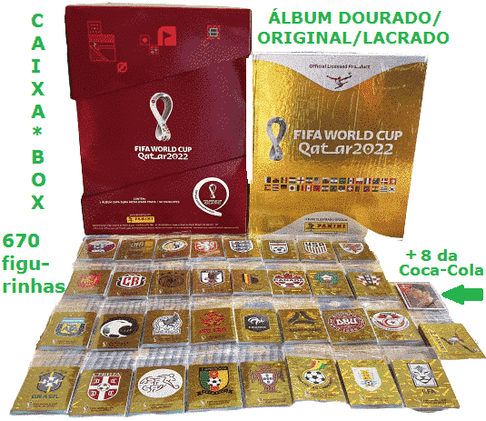 Álbum Copa 2022 Catar Capa Dourada Completo P/ Colar [C/ CX. BOX]