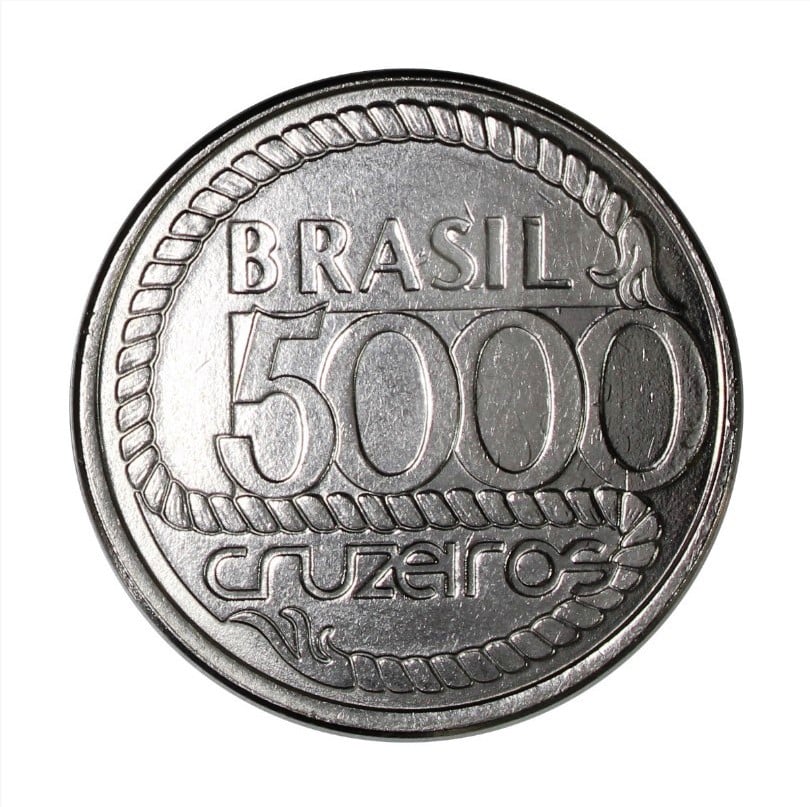 MOEDA 5000 CRUZEIROS 1992 [AÇO] SOB/FC [BRASIL/REPÚBLICA]
