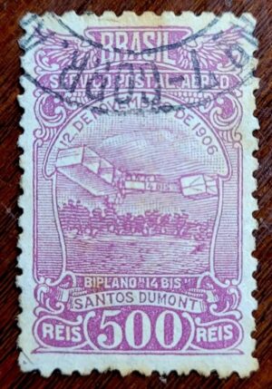 Aéreos - RHM A020 A (Usado) Aeronáutica - 14 Bis do Santos Dumont - 01/01/1933 (Selos do Brasil)