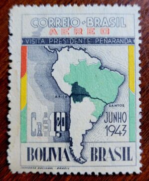 Aéreos - RHM A047 (Novo) Visita do Presidente Peñaranda da Bolívia - 30/06/1943 (Selos do Brasil)