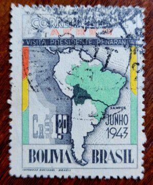 Aéreos - RHM A047 (Usado) Visita do Presidente Peñaranda da Bolívia - 30/06/1943 (Selos do Brasil)