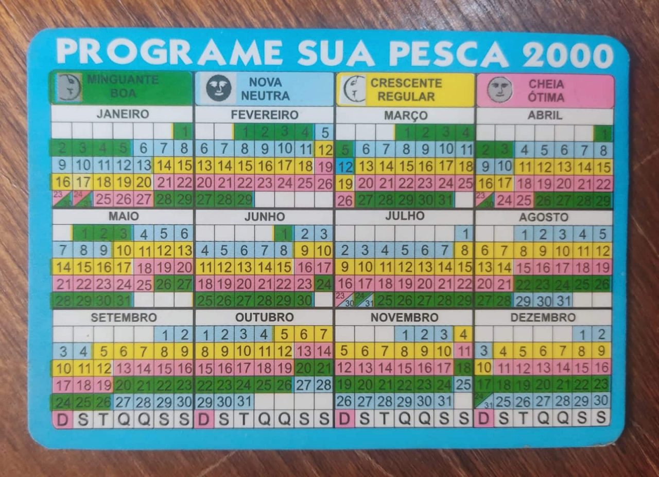 Calendário de Bolso (Tema Informativo) Programe Sua Pesca - Ano 2000
