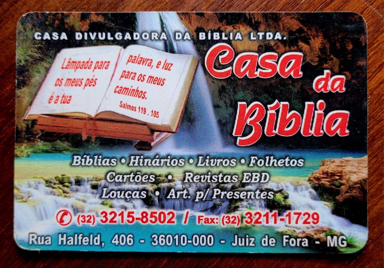 Calendário de Bolso (Tema Propaganda) Casa da Bíblia - Juiz de Fora/MG - Ano 2014