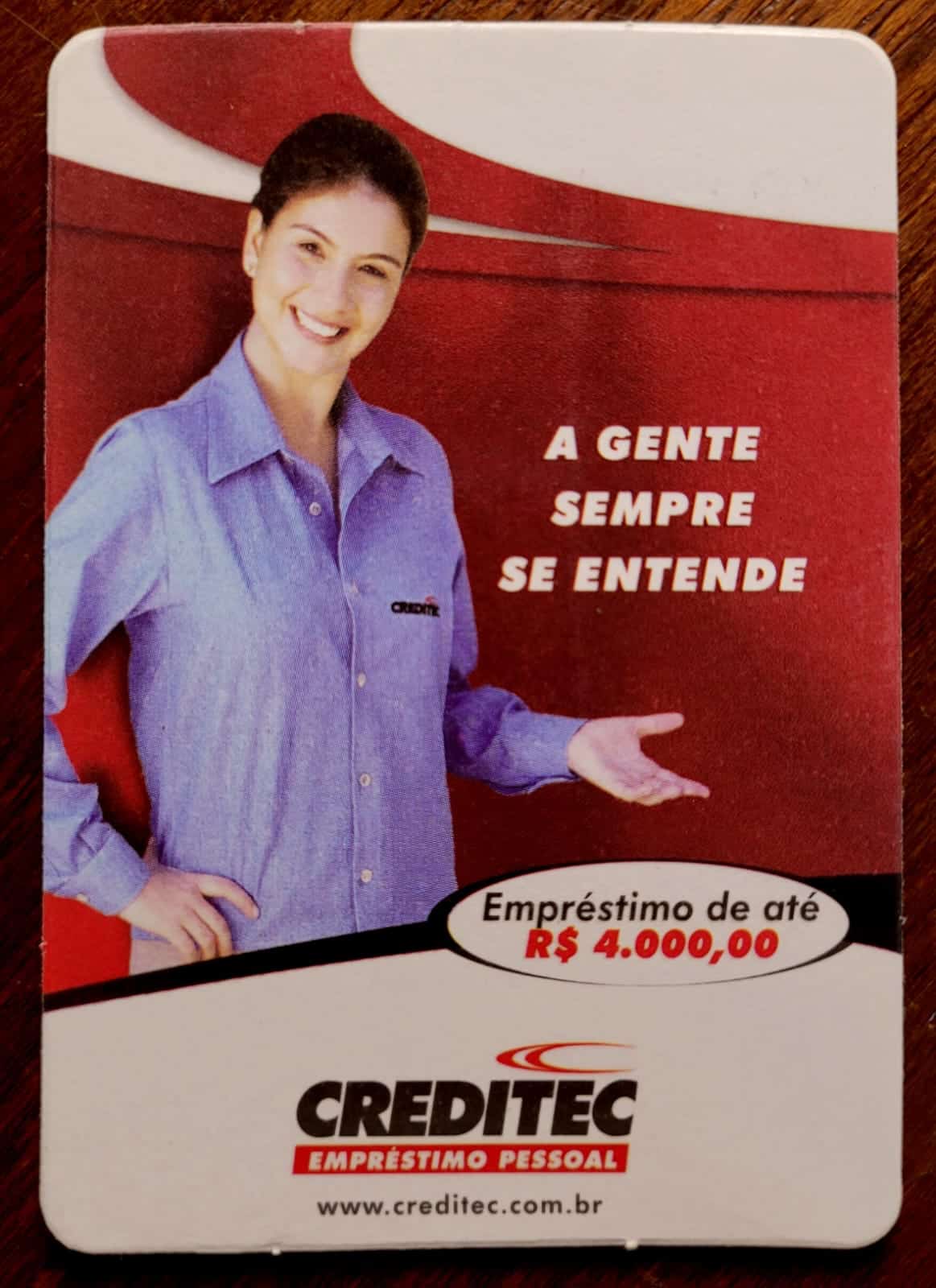 Calendário de Bolso (Tema Propaganda) Creditec - Ano 2004