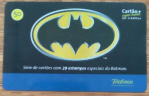 Cartão telefone Brasil Telefônica 2004. Apresentação da série Batman.