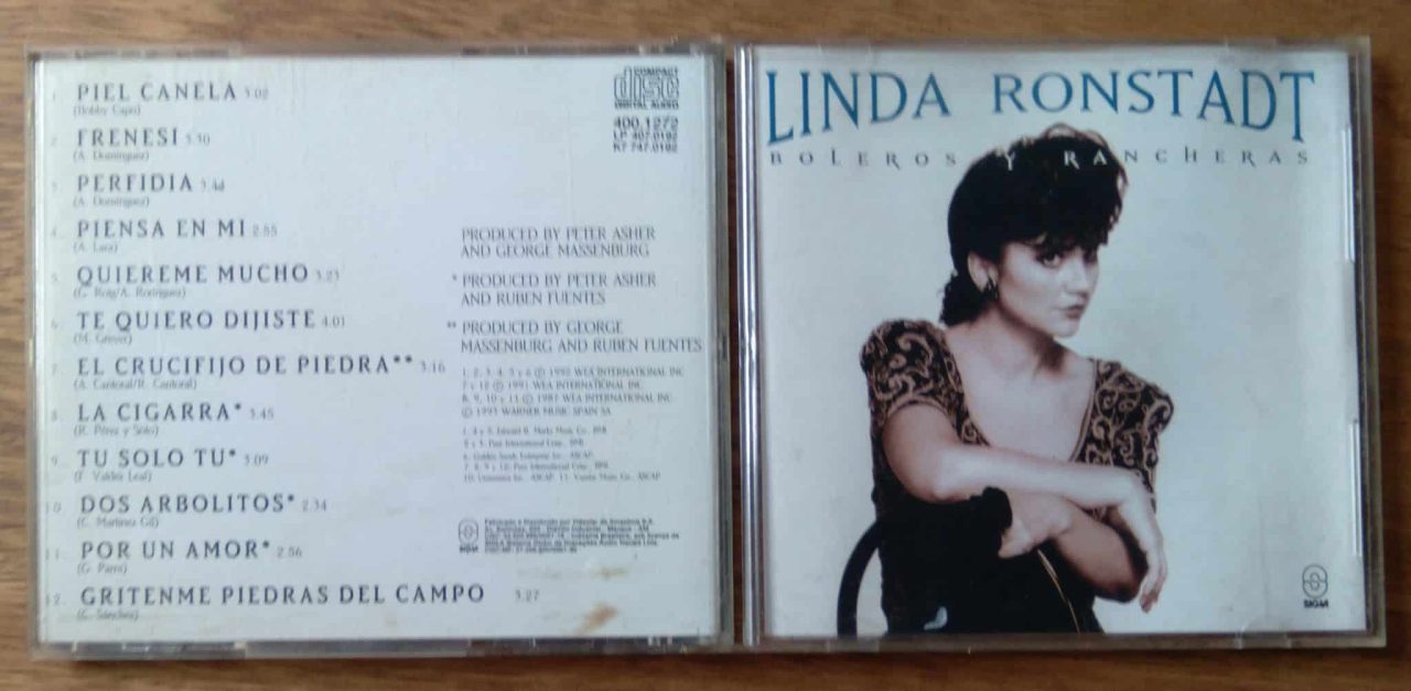 Cd Linda Ronstadt Boletos y rancheras. Pelo canela Frenesi Perfidia.
