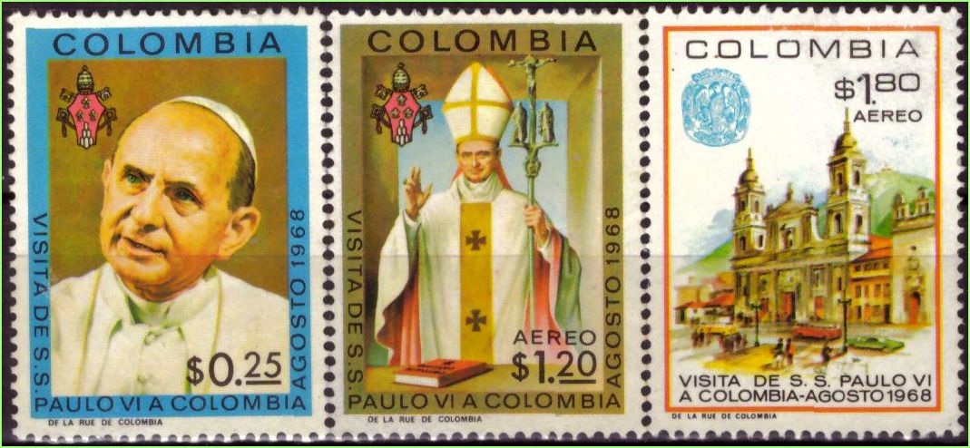 Colômbia - Visita do Papa Paulo VI - 1968 - S/Incompleta