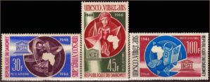 Daomé - 20 Anos da UNESCO - 1966 - S/Completa - Aéreos