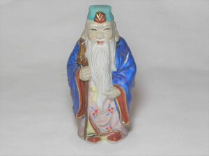 Escultura em porcelana policromada fosca e brilhante - Chines mestre - Sábio