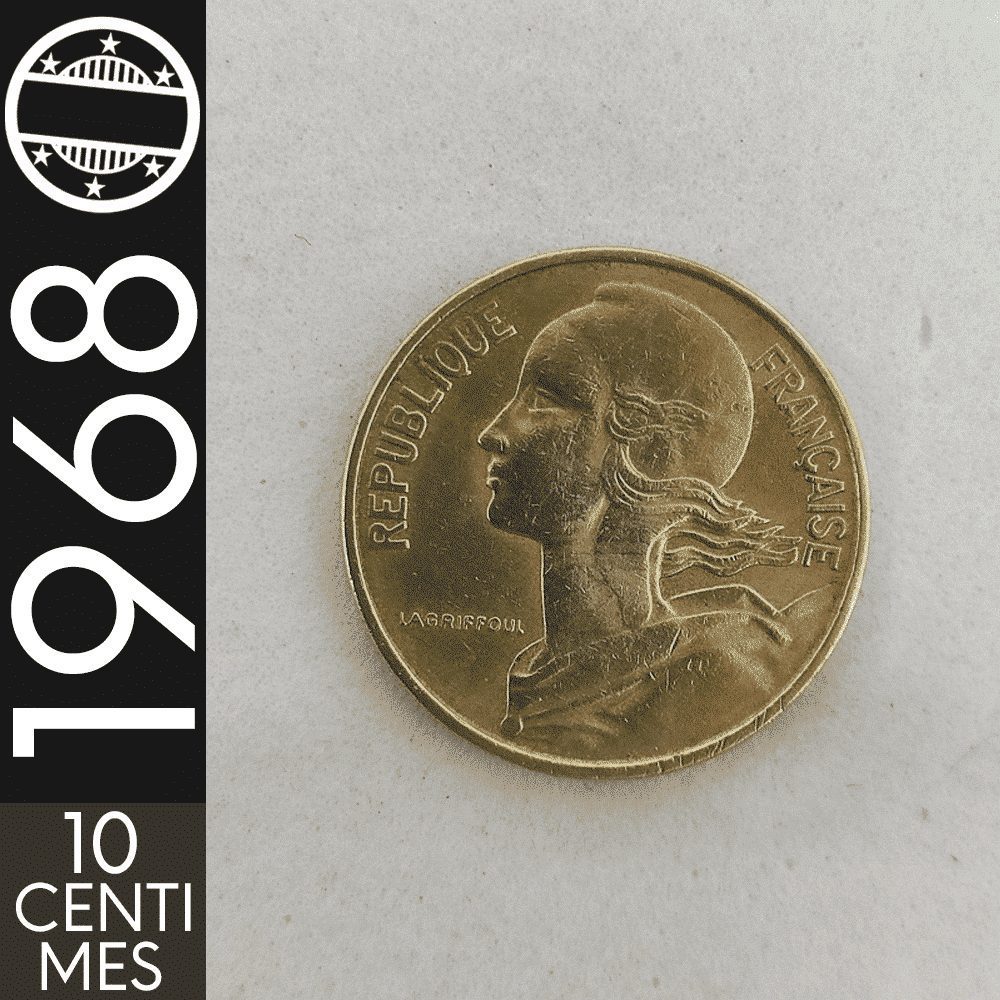 10 Centimes || 1968 || França || MBC – CDS-643