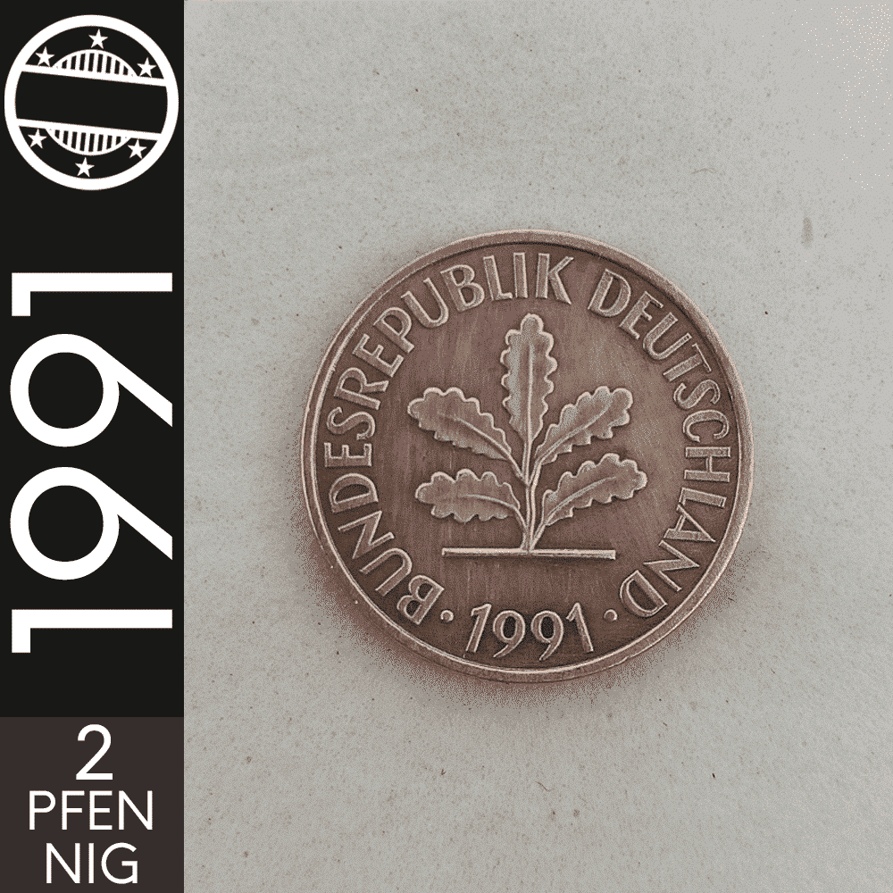 2 Pfennig 1991 Alemanha Mbc Cds 728