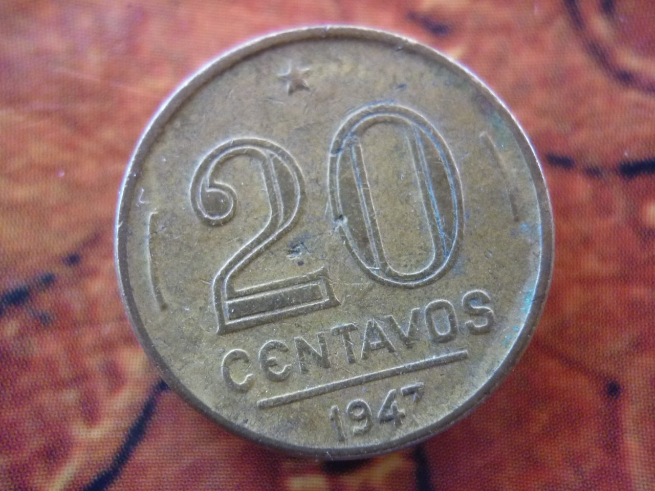 20 CENTV. 1947 VARIANTE 7 PERNA CURTA .