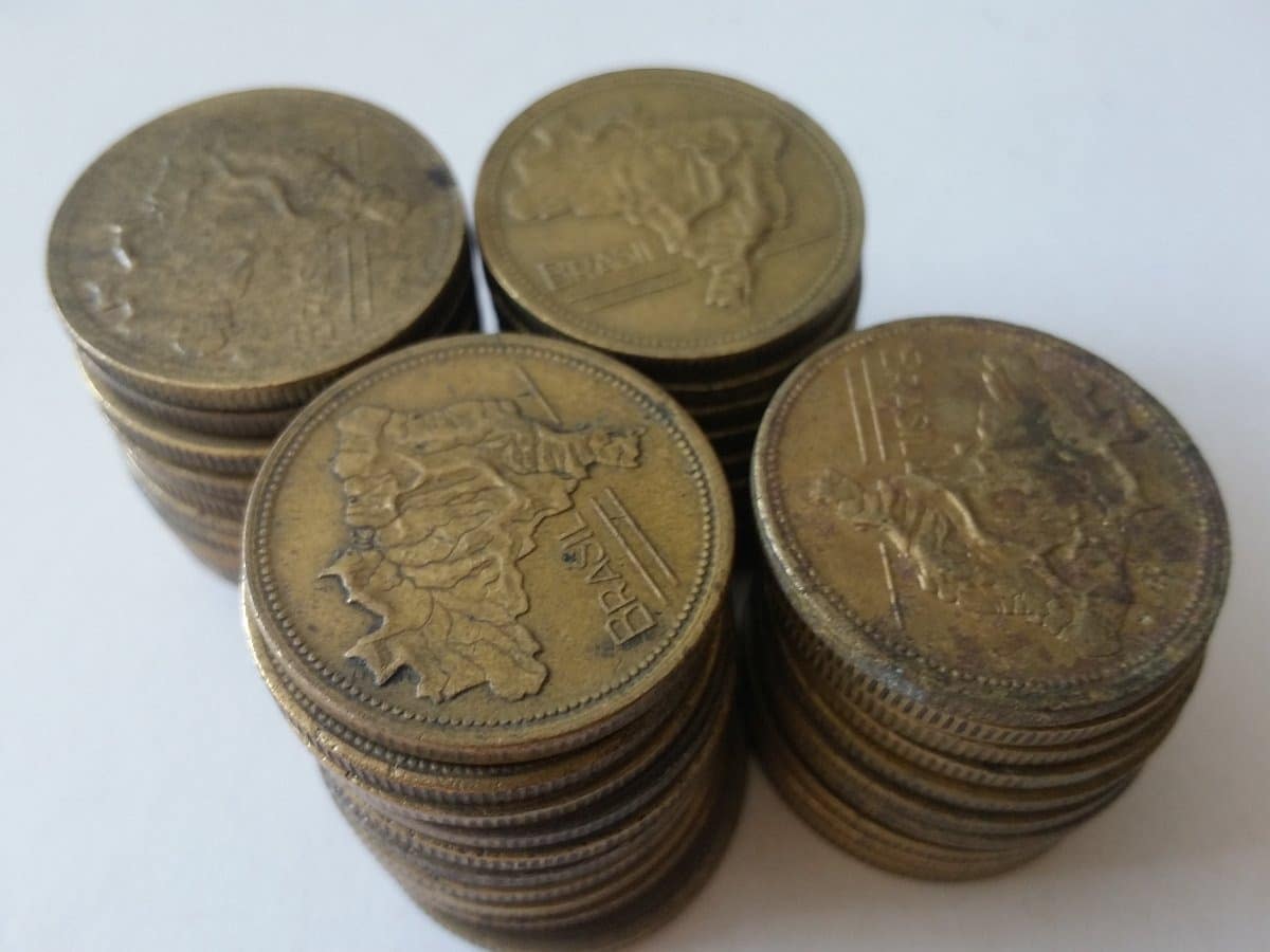 200 moedas de 2 cruzeiros para fabricação de aliança de moeda antiga aleatórias
