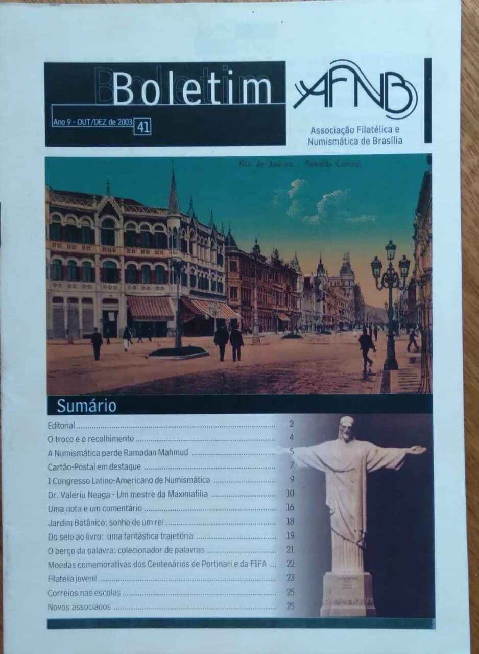 22g revista Boletim AFNB 41 2003. Cristo redentor.