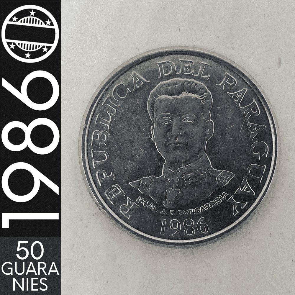 50 Guaranies || 1986 || Paraguai || MBC – CDS-494