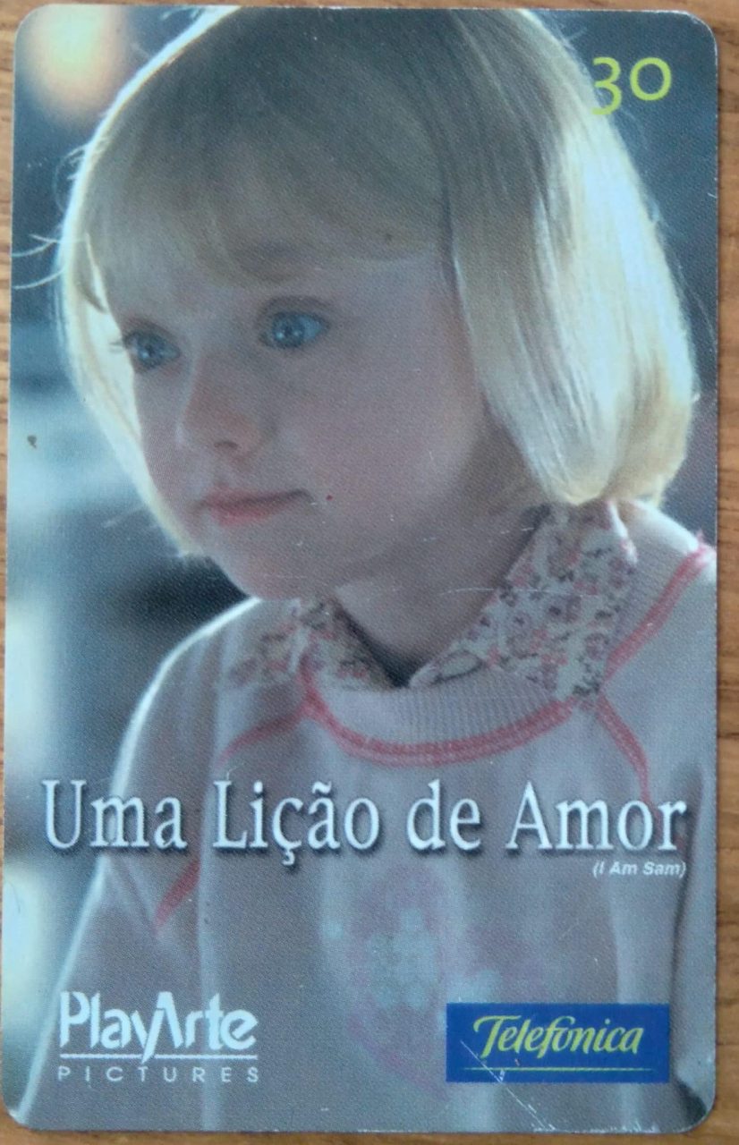 Cartão telefone Brasil Telecom BT 2002. Filme Uma Lição de amor ct 6/6